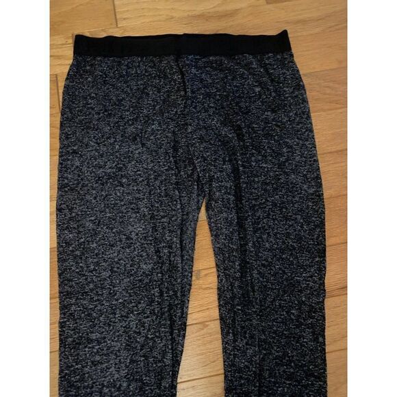 Pink women's soft dark grey elastic waist tapered ankle sleepwear pants size Lg - Picture 3 of 9